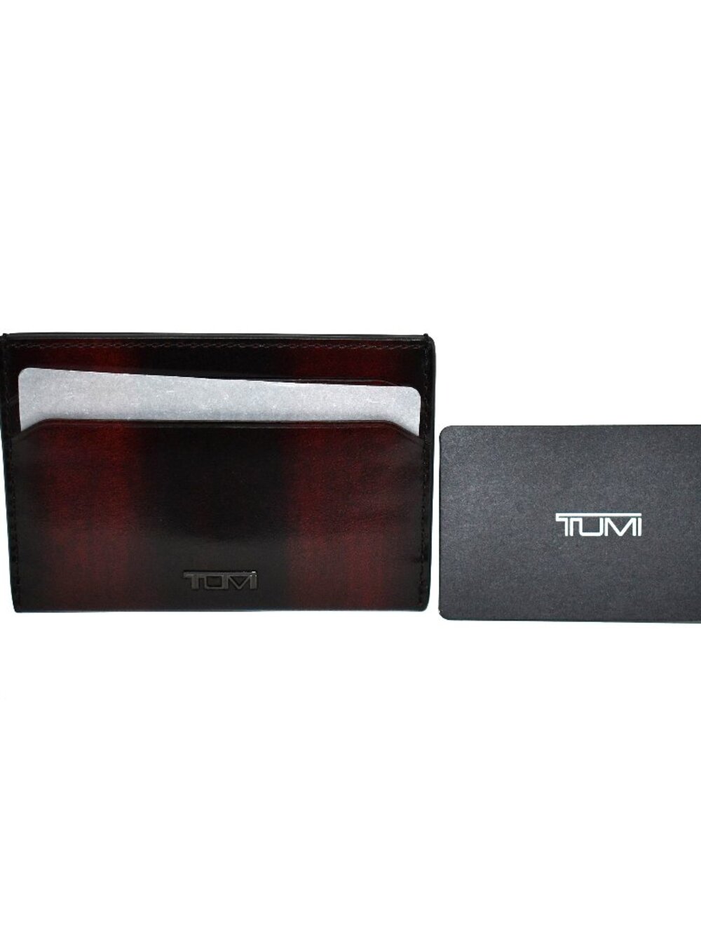 Tumi Classic Card Case in Burnished Wine Ombre #156635-A759 NWT